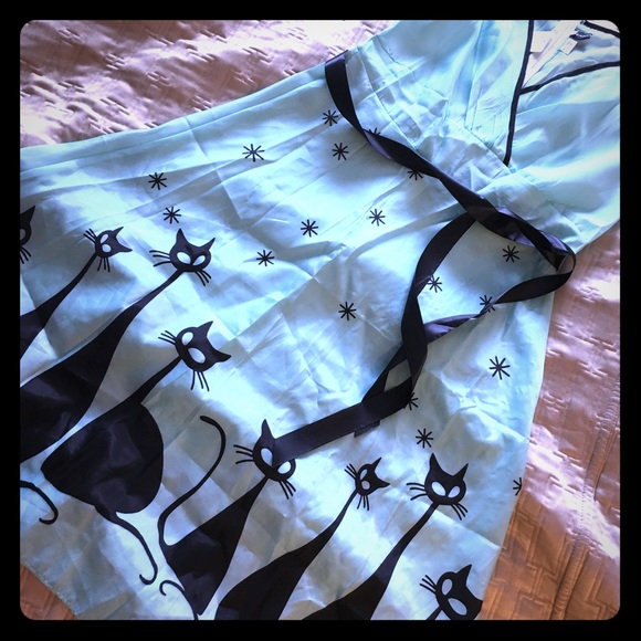 Dresses & Skirts - Cute Retro Mint Green Cat Dress